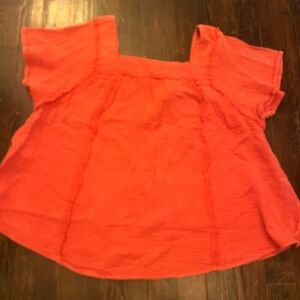 Vibrant Orange Blouse